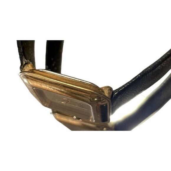 Rare Vintage 1992 Guess Watch Square Gold Mirrored Dial Water Resistant New Batt - Picture 5 of 7